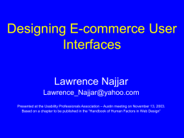 User Interface Design for the Web - lawrence