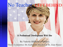 No Teacher Left Behind A Professional Development Web Site