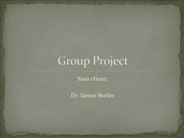 Group Project - Butler at UTB / FrontPage