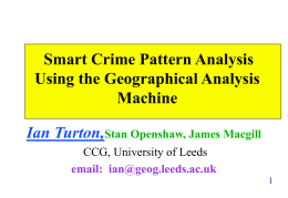 Advanced Crime Pattern Analysis Using the Geographical