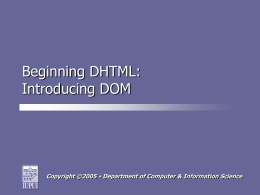 Introducing DOM: The Tree Structure