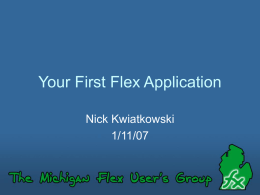 Your First Flex Application