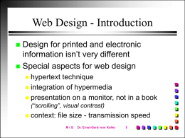 Webdesign - Introduction