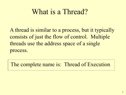 Processes and Threads - The College of New Jersey