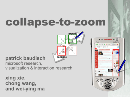 Collapse-to-zoom - Patrick Baudisch