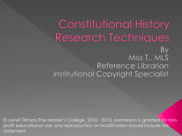 Constitutional History Research Techniques