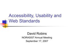 Accessibility and Usability: