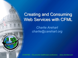 Creating WebServices with CFML