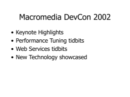 Macromedia DevCon 2001