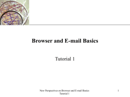 Browser and E-mail Basics - c-jump