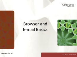 Browser and E-mail Basics
