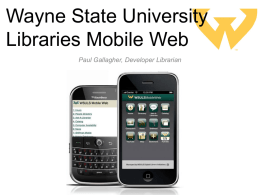 WSU Libraries Mobile Web