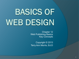 Basics of Web Design: Chapter 10