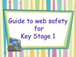 Guide to web safety for Key Stage 1