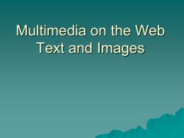Multimedia on the Web - Plymouth State University