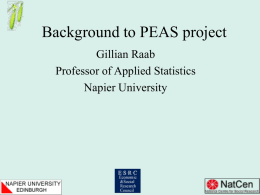 background to the PEAS project