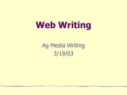 Web Writing - Texas A&M University