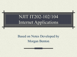 NJIT IT202-003 Internet Applications