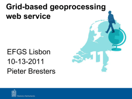 Grid based geoprocessing webservice