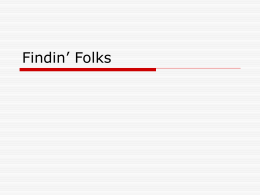 Findin’ Folks - OLLI at Auburn