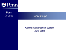Central Authorization System