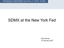 SDMX at the New York Fed
