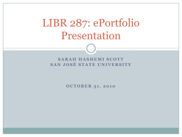 LIBR 287: ePortfolio Presentation