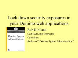 Lock down security exposures in your Domino web