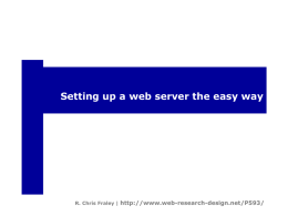 Setting up a web server via Netfirms
