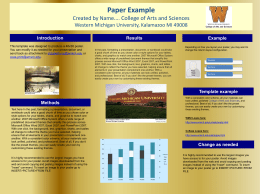 PowerPoint poster template - Western Michigan University