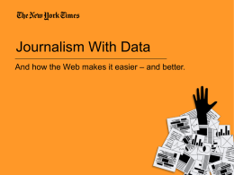 Journalism With Data - Wolfram Data Summit
