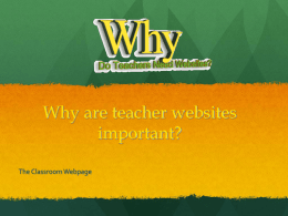 Why are teacher websites important?