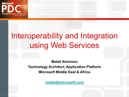 Interoperability and Integration using Web Services
