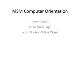 Power School and SchoolFusion