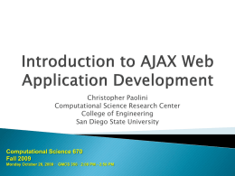 AJAX & web stuff - SDSU College of Sciences