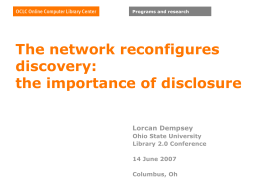 The network reconfigures discovery