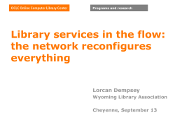 Library services in the flow