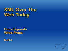 XML Over The Web Today