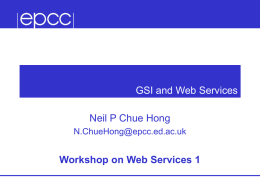 Creating GSI-enabled Web Services