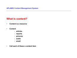 APLAWS Content Management System