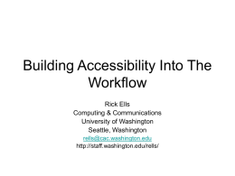 Building Accessibility Into The Workflow