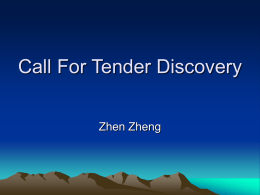 Call For Tender Discovery