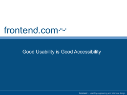 Good Usability is Good Accessibility