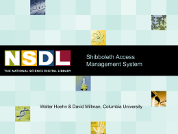 Shibboleth Access Management System