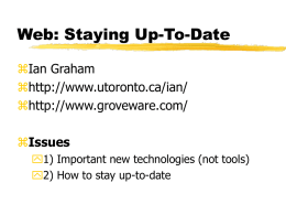 Web: Staying Up-To-Date
