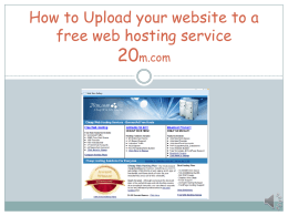 How to Upload your website to a free web hosting service 20m