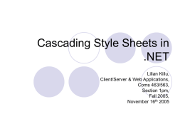 Cascading Style Sheets in .NET