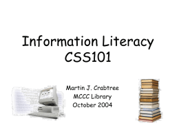 css101 part 1 - Mercer County Community College