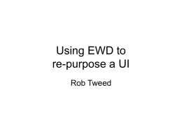Using EWD to re