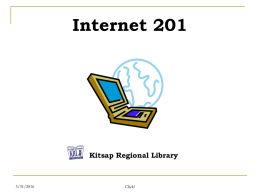Internet 201 - Kitsap Regional Library